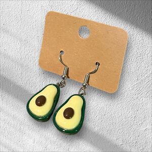 Avocado Food Eat Cooking Theme Dangle Earrings Silver Tone Jewelry Gift NEW